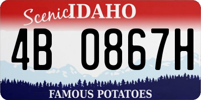 ID license plate 4B0867H