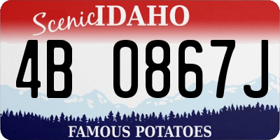 ID license plate 4B0867J