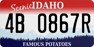 ID license plate 4B0867R