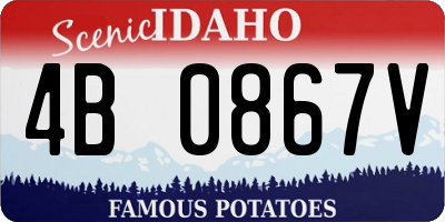ID license plate 4B0867V