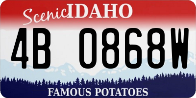 ID license plate 4B0868W