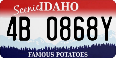 ID license plate 4B0868Y
