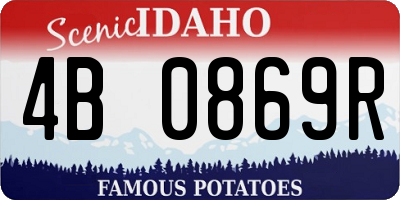 ID license plate 4B0869R