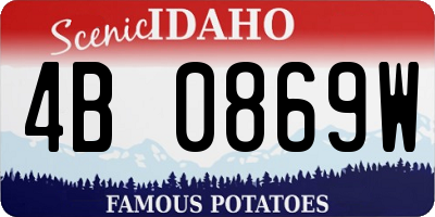 ID license plate 4B0869W