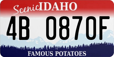 ID license plate 4B0870F