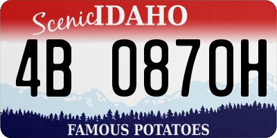 ID license plate 4B0870H