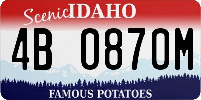 ID license plate 4B0870M