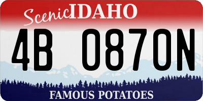 ID license plate 4B0870N