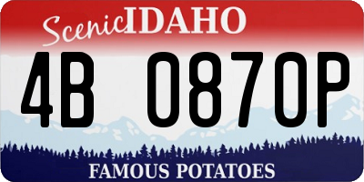 ID license plate 4B0870P