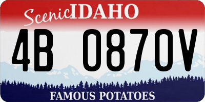 ID license plate 4B0870V