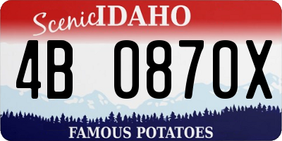ID license plate 4B0870X