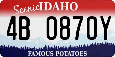 ID license plate 4B0870Y