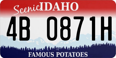 ID license plate 4B0871H