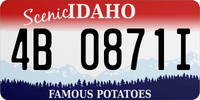 ID license plate 4B0871I