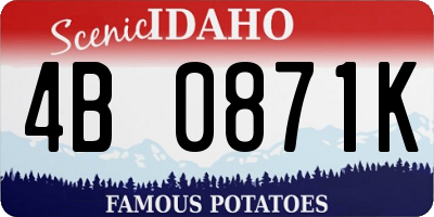 ID license plate 4B0871K