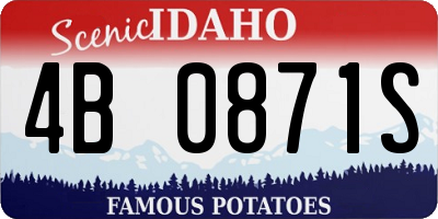 ID license plate 4B0871S
