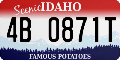 ID license plate 4B0871T