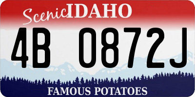 ID license plate 4B0872J