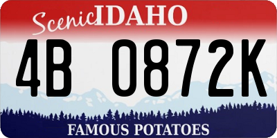 ID license plate 4B0872K