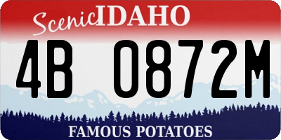 ID license plate 4B0872M