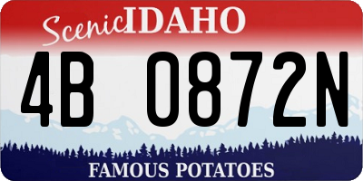 ID license plate 4B0872N