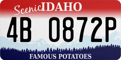 ID license plate 4B0872P