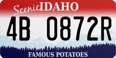 ID license plate 4B0872R
