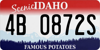 ID license plate 4B0872S