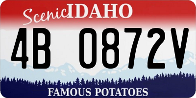 ID license plate 4B0872V