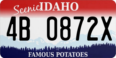 ID license plate 4B0872X