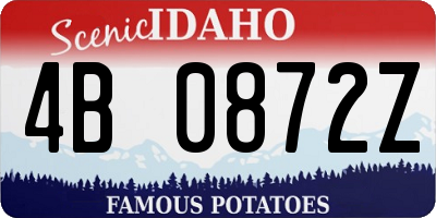 ID license plate 4B0872Z