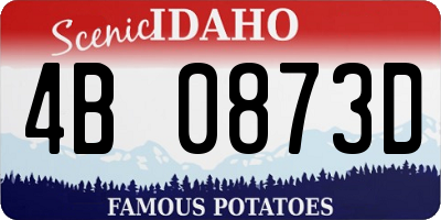 ID license plate 4B0873D