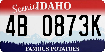 ID license plate 4B0873K