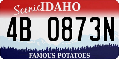 ID license plate 4B0873N