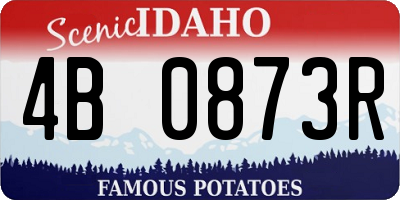 ID license plate 4B0873R
