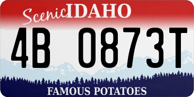 ID license plate 4B0873T