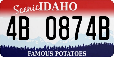 ID license plate 4B0874B