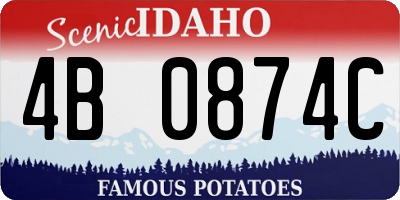 ID license plate 4B0874C