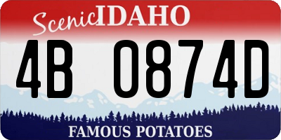 ID license plate 4B0874D