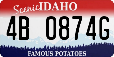 ID license plate 4B0874G
