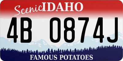 ID license plate 4B0874J