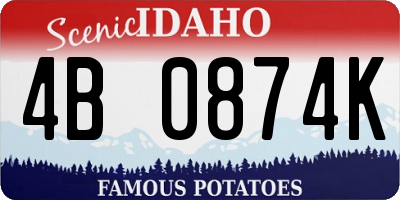 ID license plate 4B0874K