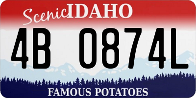 ID license plate 4B0874L