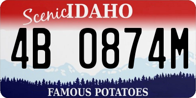 ID license plate 4B0874M