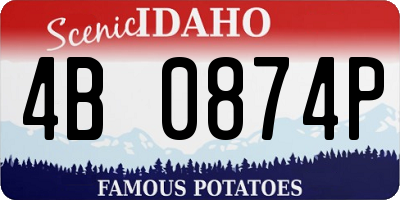 ID license plate 4B0874P