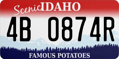 ID license plate 4B0874R