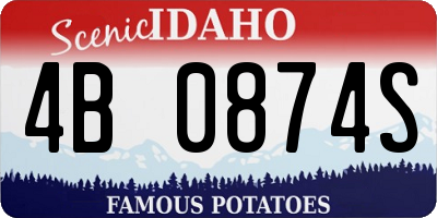 ID license plate 4B0874S
