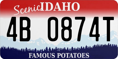 ID license plate 4B0874T