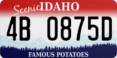 ID license plate 4B0875D
