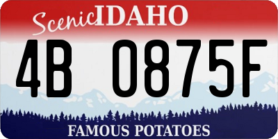 ID license plate 4B0875F